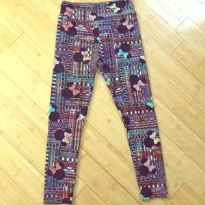 Lularoe OS Disney Aztec Minnie Leggings